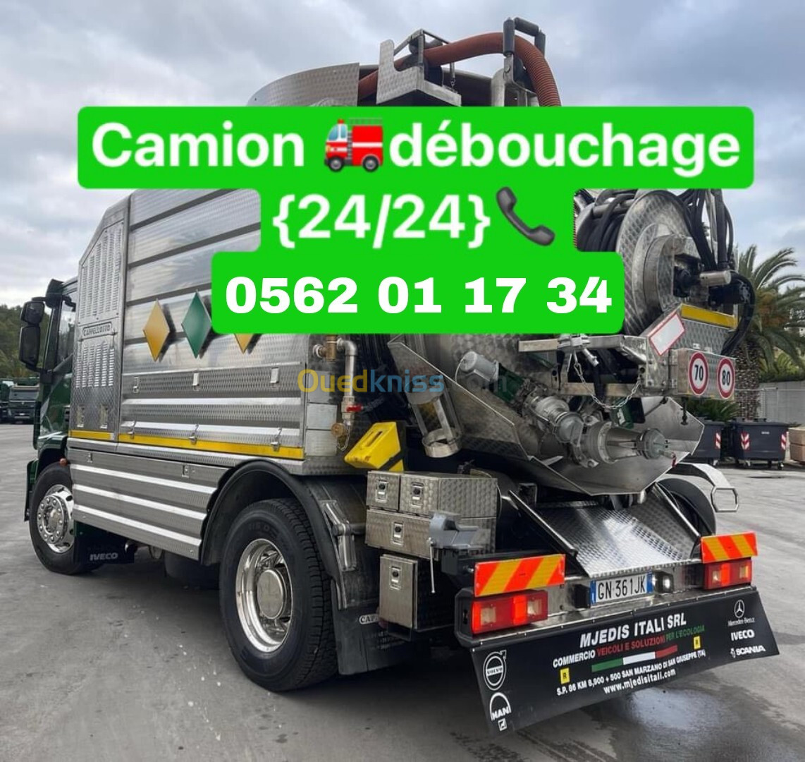 Camion vidange débouchage 