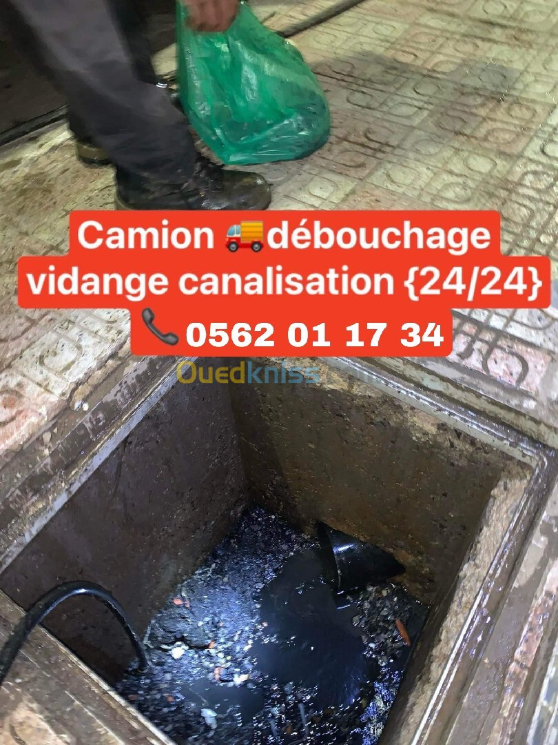 Camion vidange débouchage 