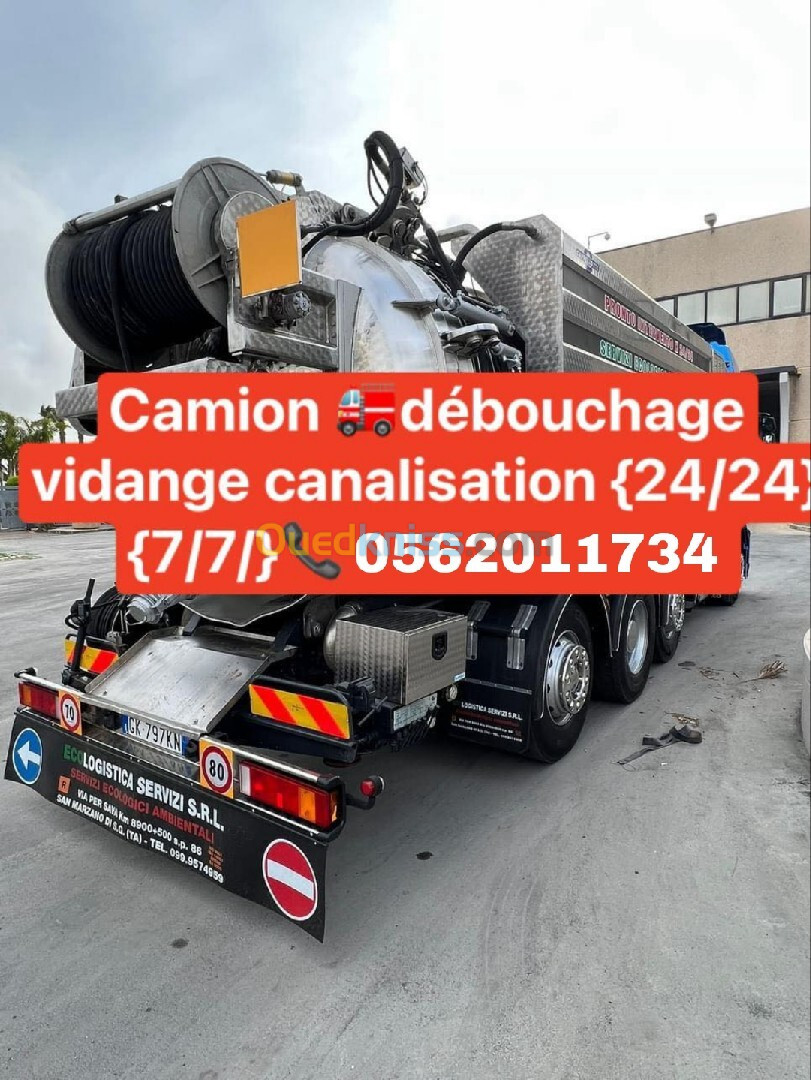 Camion vidange débouchage 