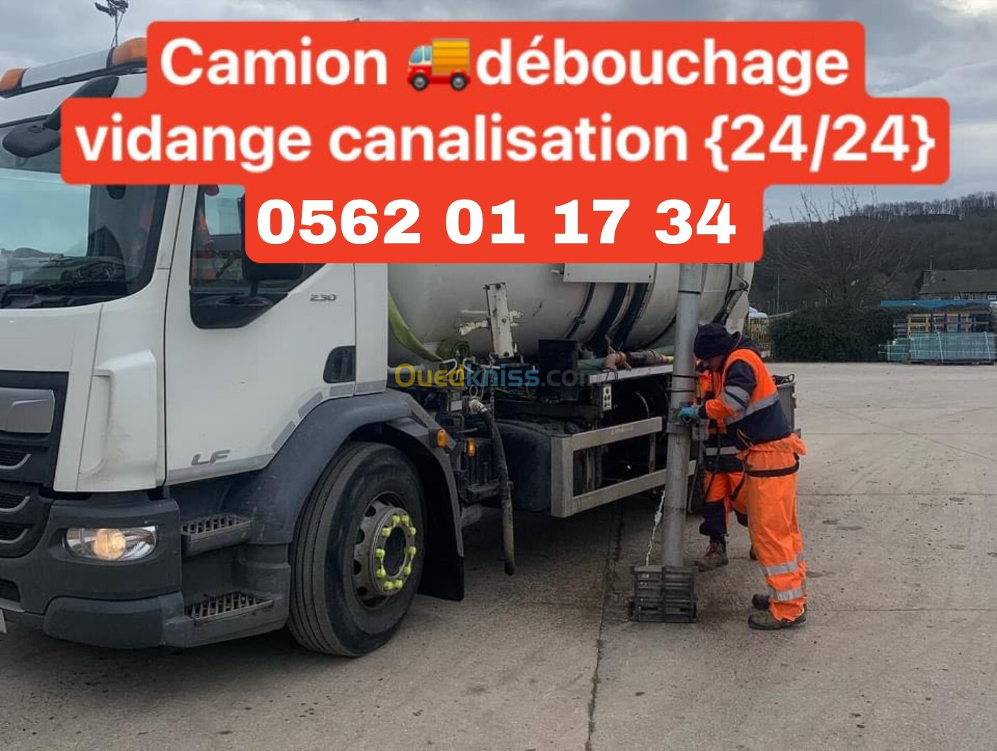 Camion vidange débouchage 