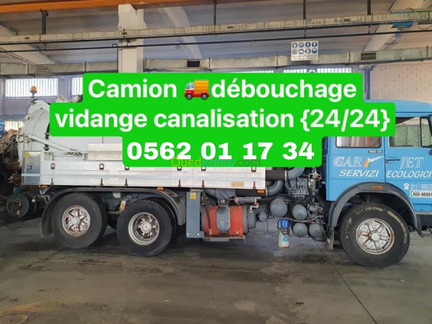 Camion vidange débouchage 