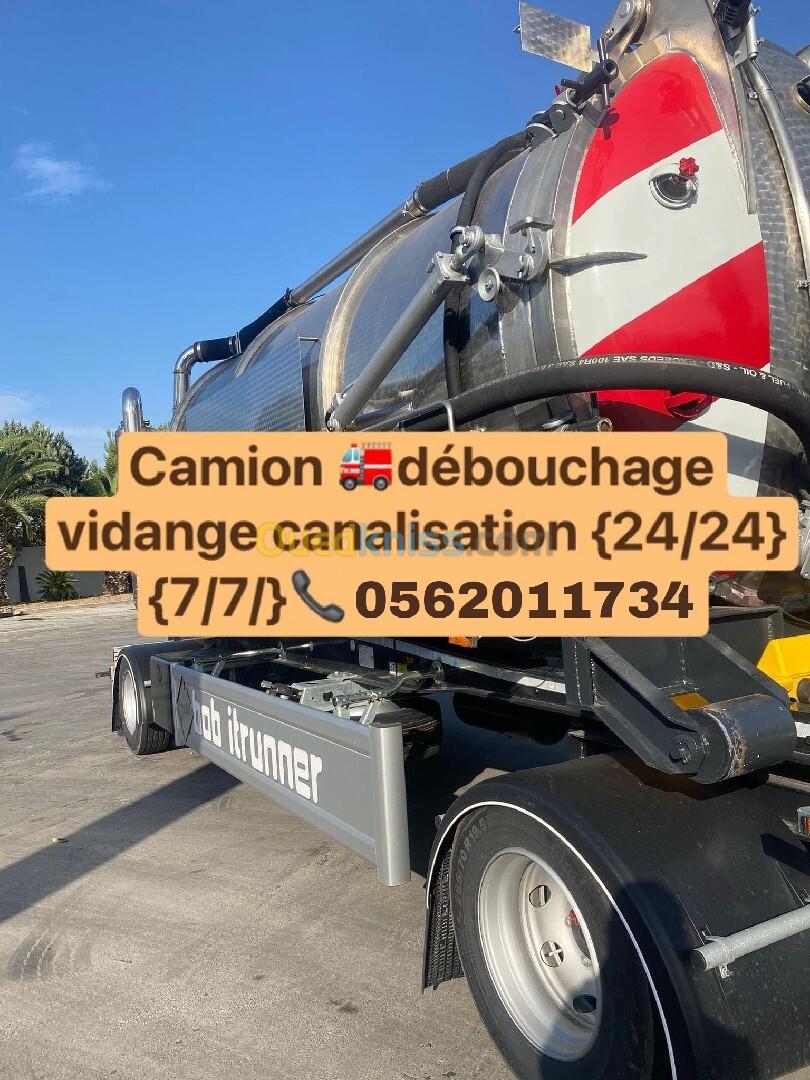 Camion vidange débouchage 