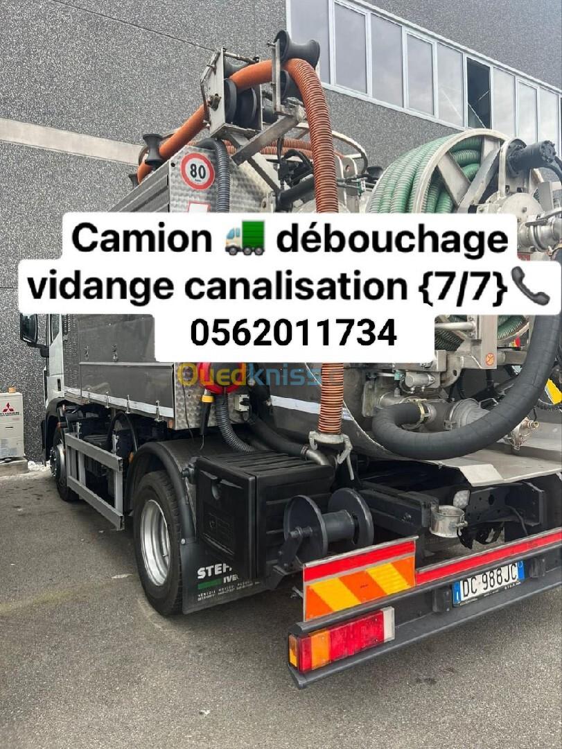 Camion vidange débouchage 