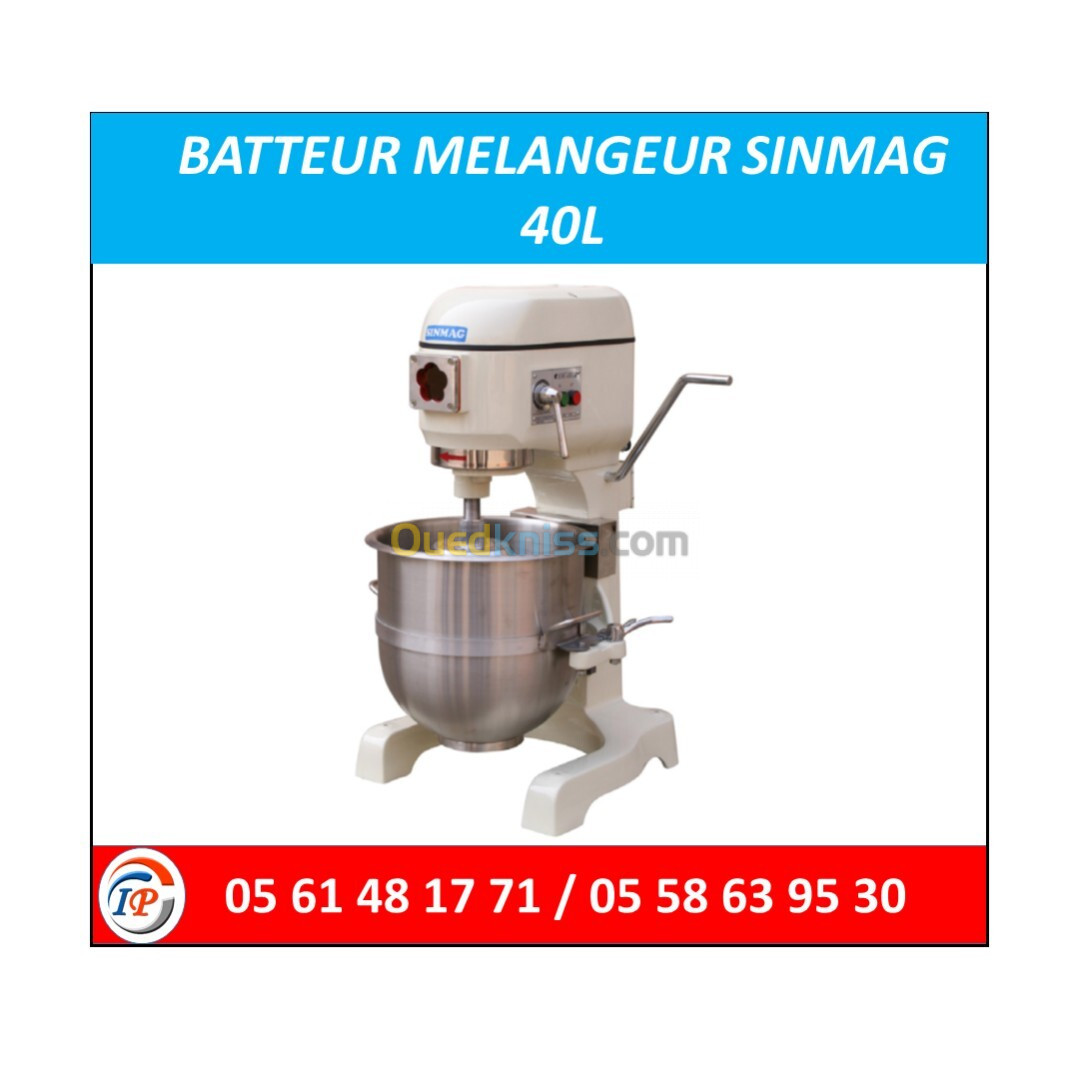 BATTEUR MELANGEUR SINMAG 40 L 