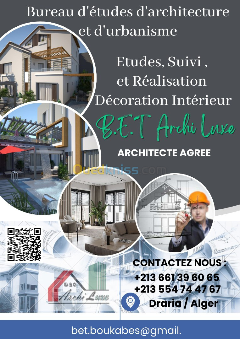 Architecte Agrée, designer d'intérieur et décorateur  