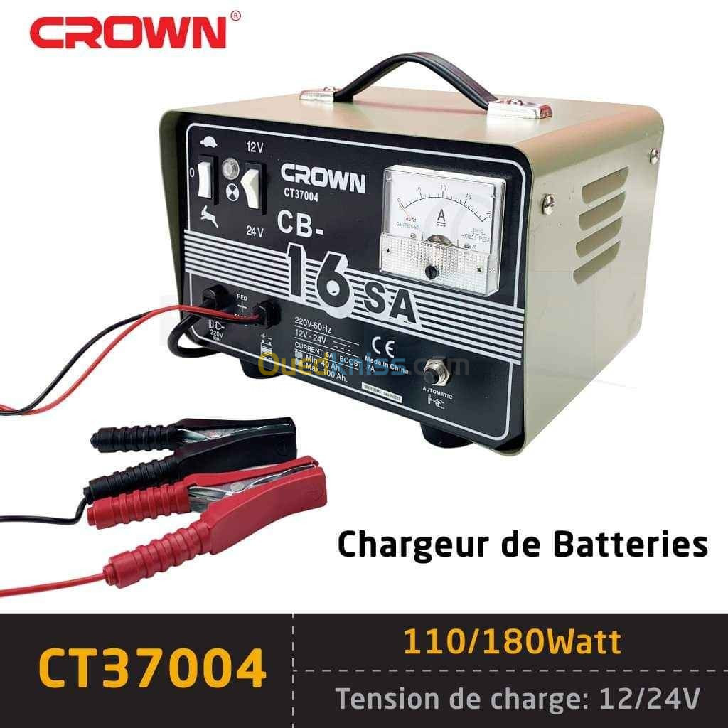 Chargeur de batterie auto Crown شاحن بطارية السيارات الأصلي 