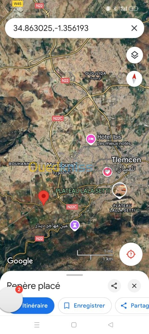 Vente Terrain Tlemcen Mansourah