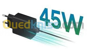 Chargeur Samsung USB-C 45W, Charge Rapide avec Câble USB-C - Noir
