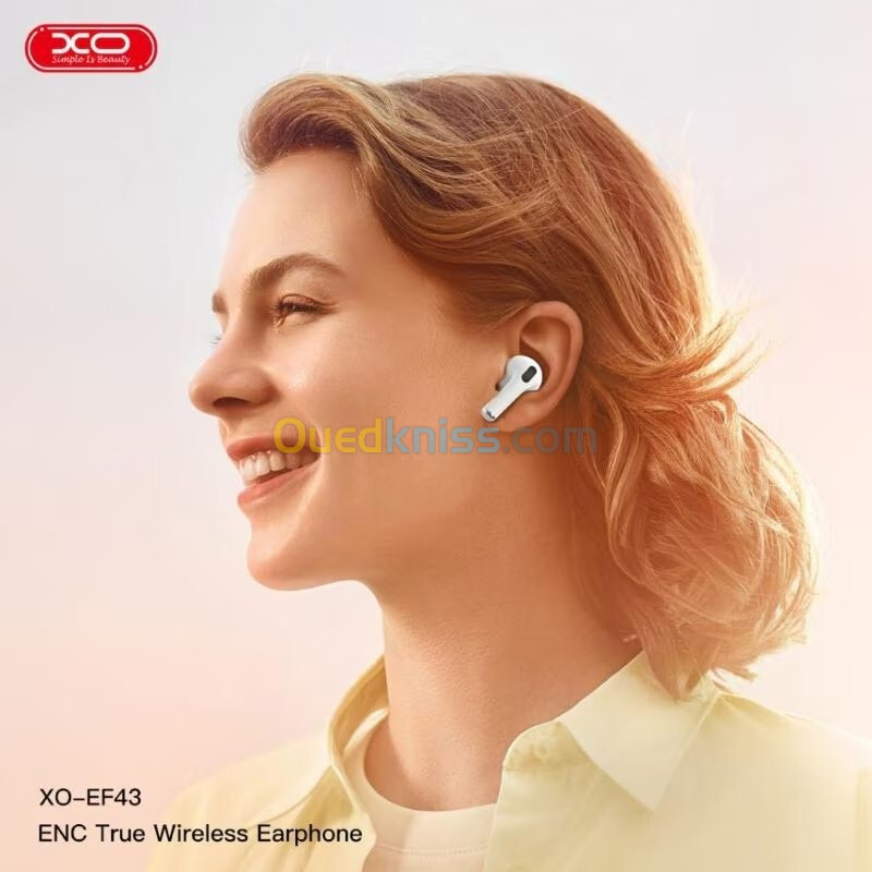 Casque Bluetooth XO Q4 Pods / Écouteurs sans fil HF XO - EF43 blanc