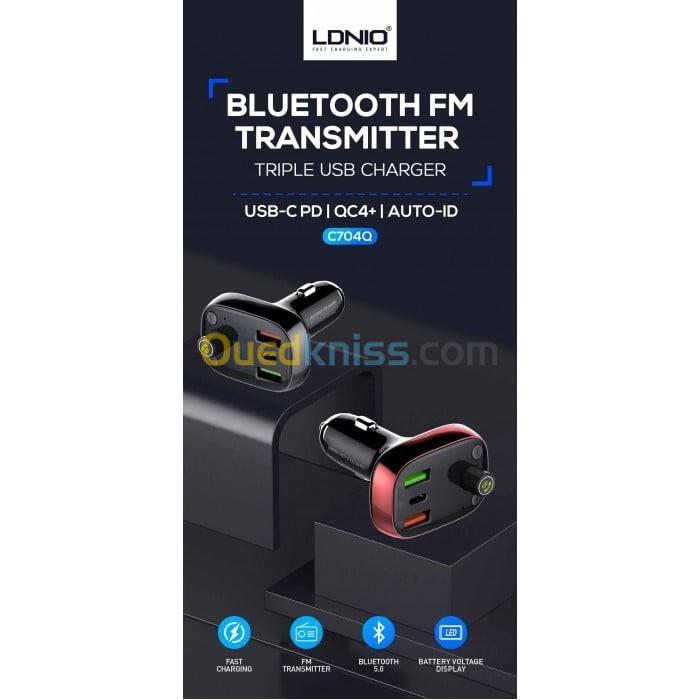 Modulateur Bluetooth et chargeur 36w QC4.0 LDNIO C704Q auto