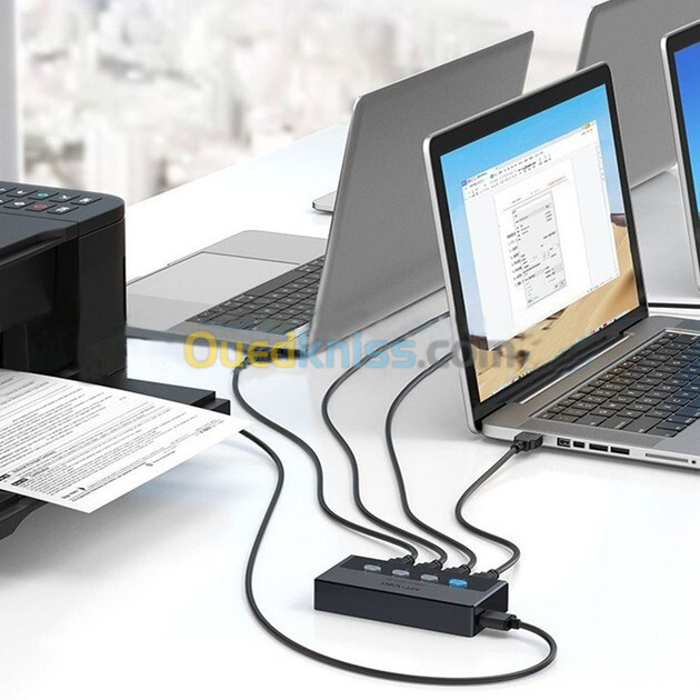 swith/commutateur HUB USB2.0 à 4 ports pour une imprimante