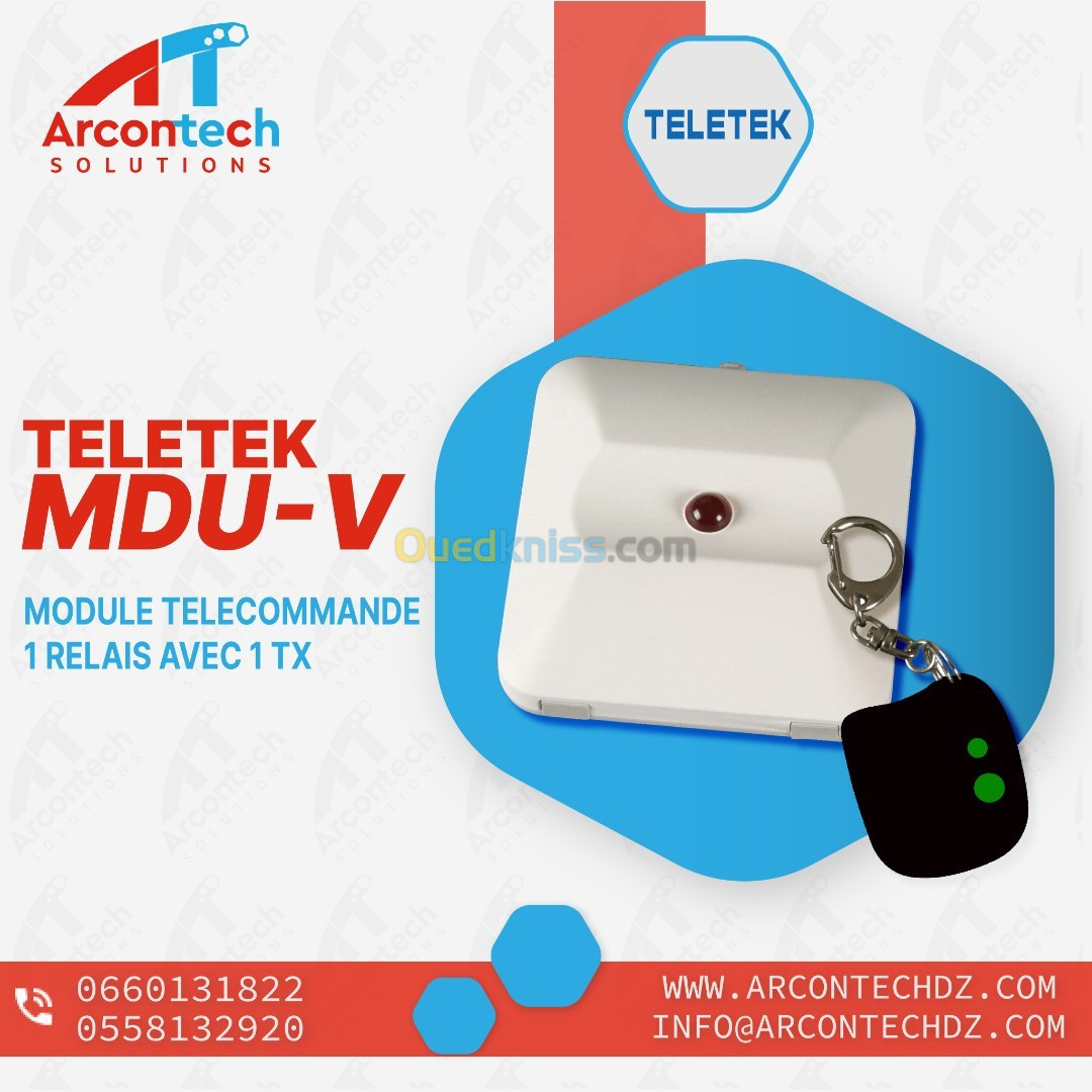 Accessoire De Systeme Alarme Anti Intrusion Teletek MDU-V, Bouton panique, Contact magnetique 