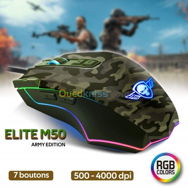 SOURIS SPIRIT OF GAMER ELITE M50 ARMY