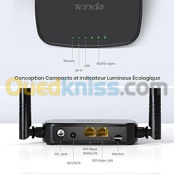 ROUTEUR TENDA 4G03 PRO N300 WIFI 4G