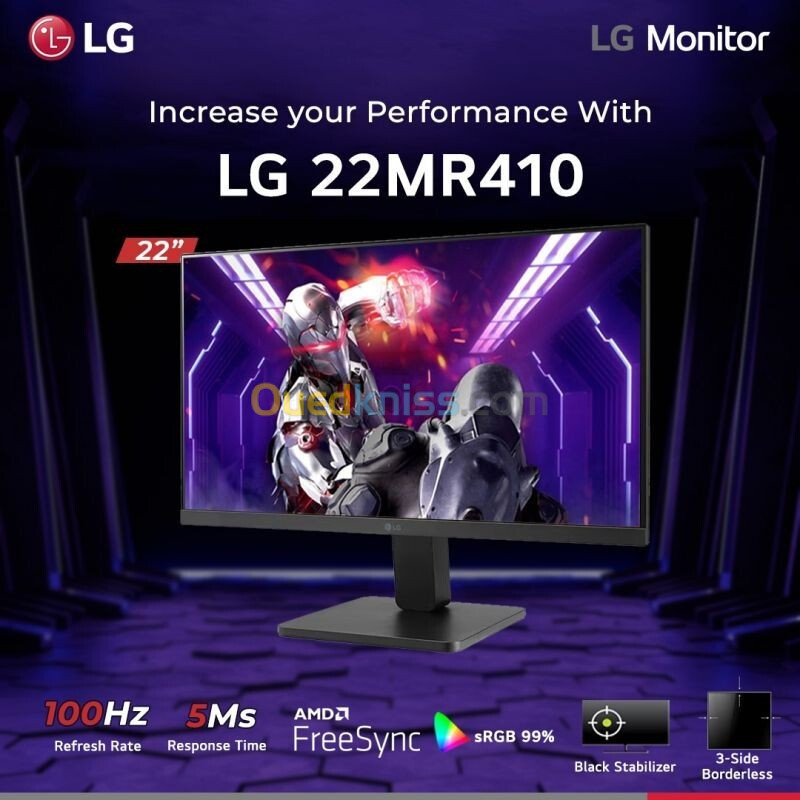 ECRAN LG 22MR410-B FULL HD 100HZ VA 22"