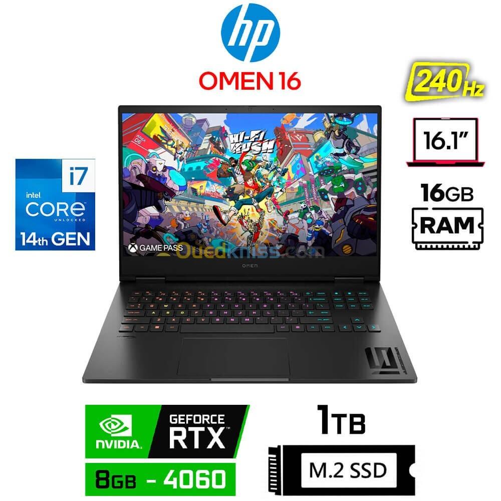 HP OMEN GAMING I7 14700HX RAM 16GO SSD 1TO NVIDIA RTX 4060 8GO 16" 240HZ IPS QHD