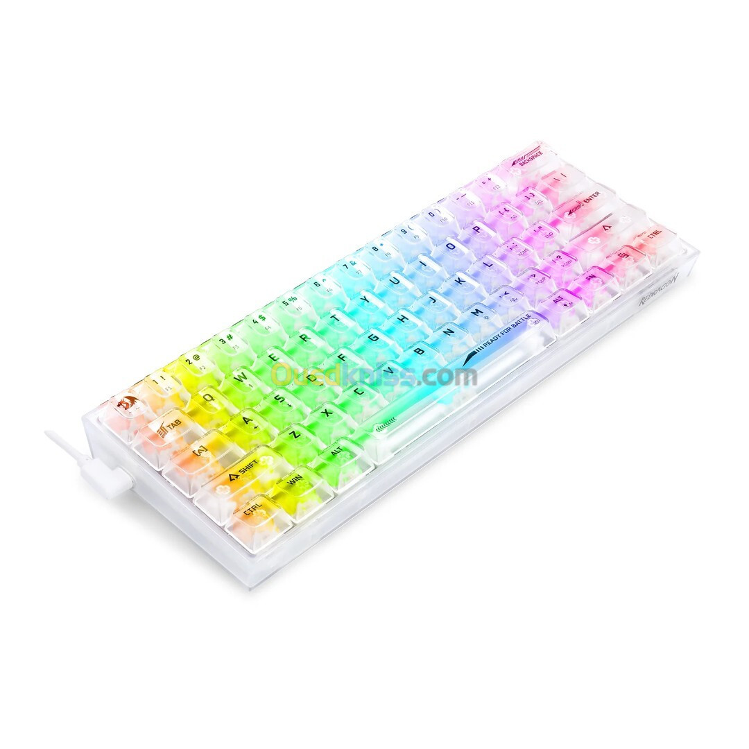 CLAVIER MAGMA FIORA F61 CRYSTAL 60% MECANIQUE CT SWITCH RGB WIRELESS + BLUETOOTH 