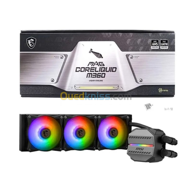 WATERCOOLING MSI MAG CORELIQUID M360 RGB BLACK LGA1700 AM5