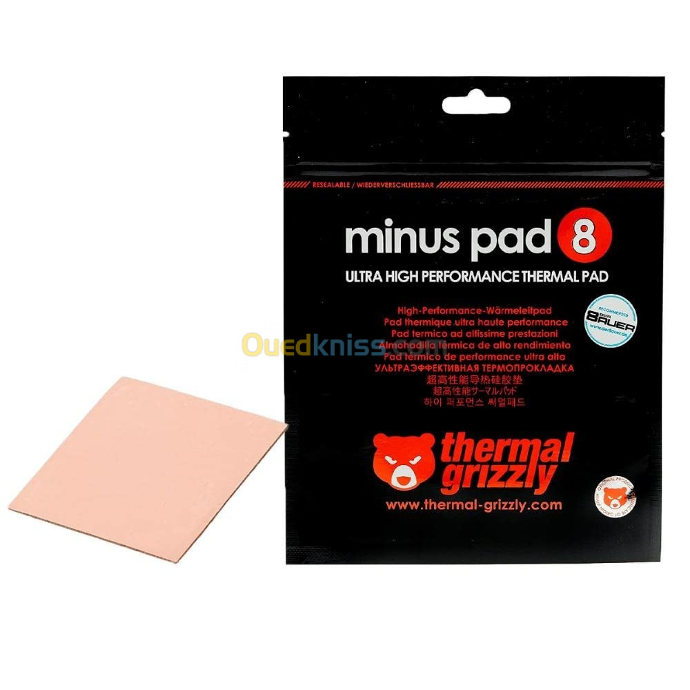 PATE THERMAL GRIZZLY MINUS PAD 8 TG-MP8-30-30-15-1R  (30 x 30 x 1.5 mm)