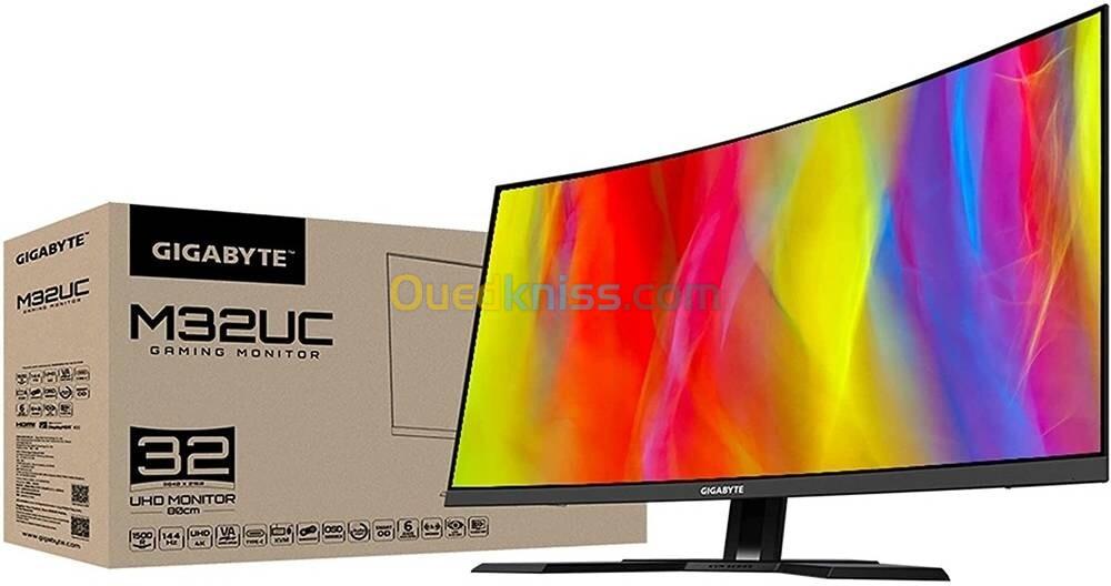 ECRAN GIGABYTE M32UC GAMING UHD 1MS 144HZ 4K CURVED 32"