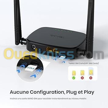 ROUTEUR TENDA 4G03 PRO N300 WIFI 4G