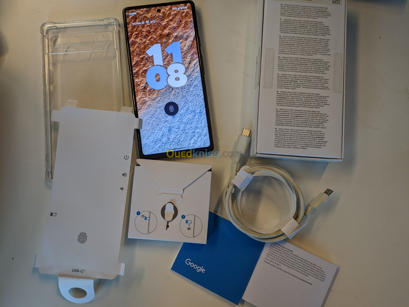 GOOGLE Pixel 6A avec boite et accessoires /Android 14