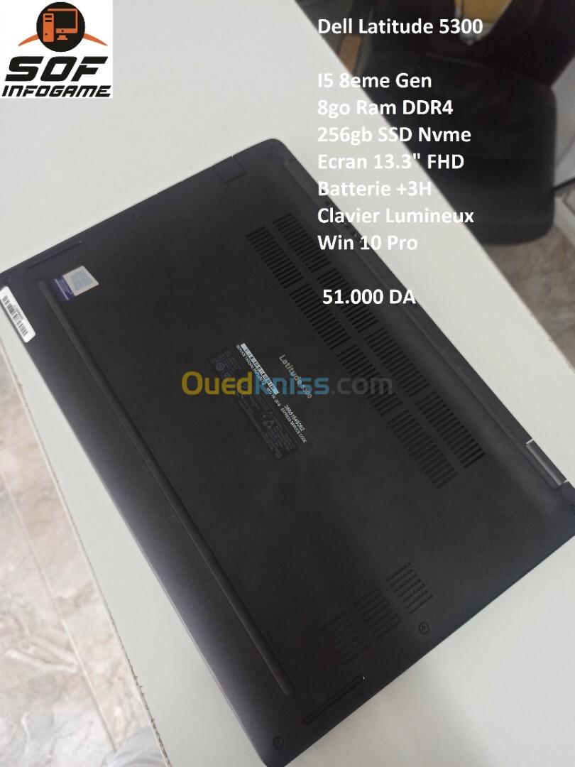 Dell Latitude 5300 I5 8eme / 8go / 256 nvme / 13.3" FHD