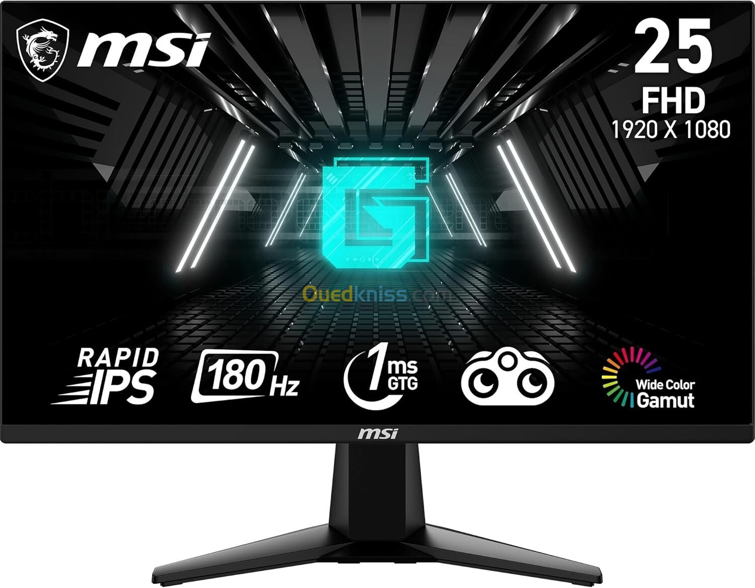 MONITEUR GAMING MSI G255F 25" RAPID IPS 180HZ 1MS