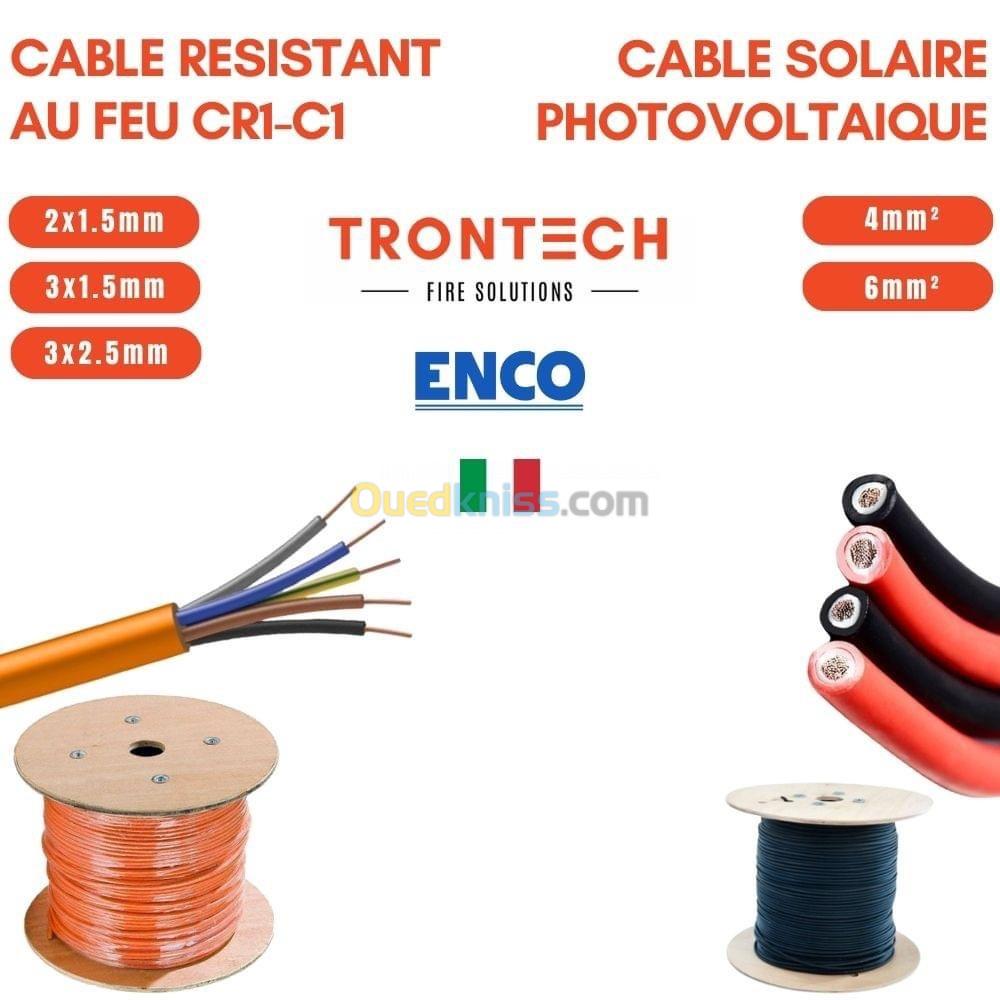 Câble anti-feu CR1 C1 et solaire italien 