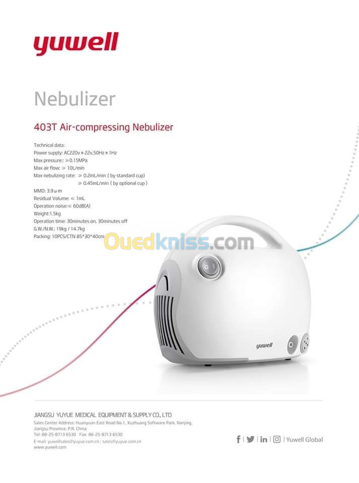 Yuwell air compressing nebulizer 403T