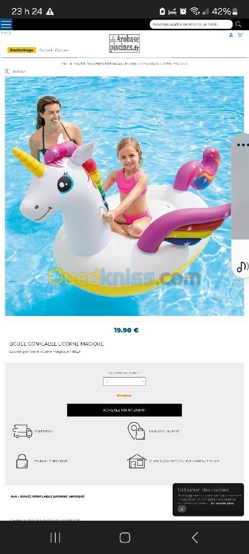 Bouée unicorne neuve très grande et très amusante à vendre 3000da au lieu de 4250da.