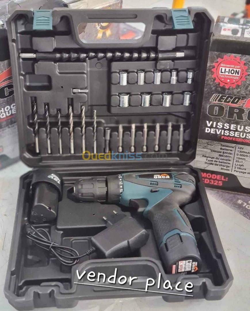 Kit visseuse orca 12v+accessoires 8500da