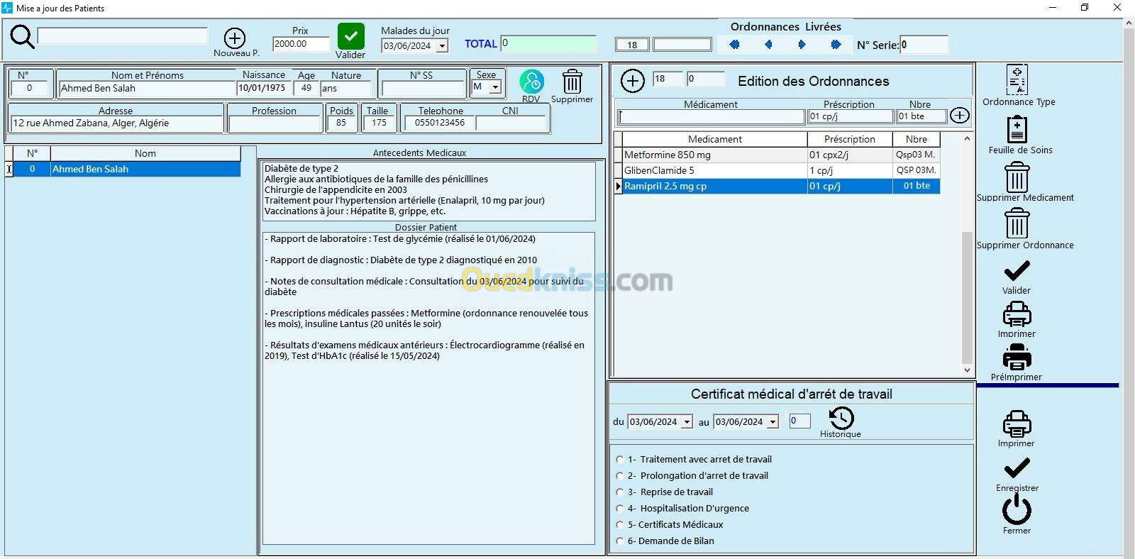 Logiciel de gestion cabinet médical - برنامج تسيير العيادات الطبية 