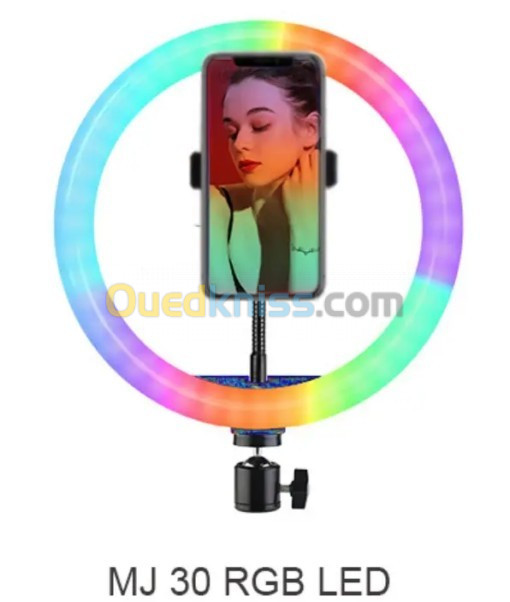 MJ-30 RGB LED Soft Ring Light With Stand-Selfie Light