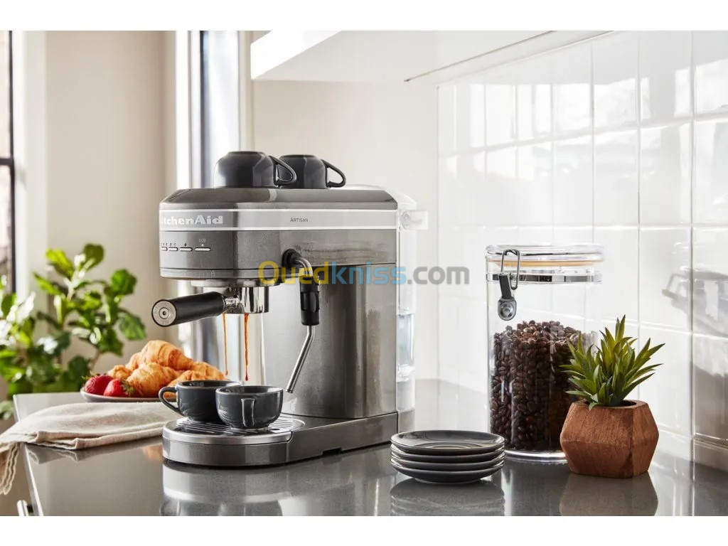 Machine cafe Expresso KITCHENAID Artisan 5KES6503EMS-15 BARS-GRIS / silver