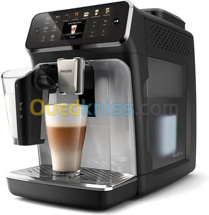 Machine a cafe avec broyeur cappuccino Philips LatteGo Series 4400 EP4446-15 BAR MADE IN ROMANIE