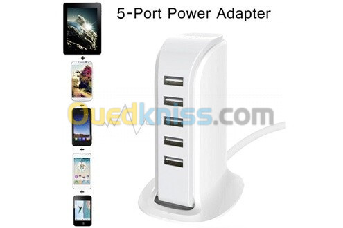 Chargeur multi ports 5 USB.