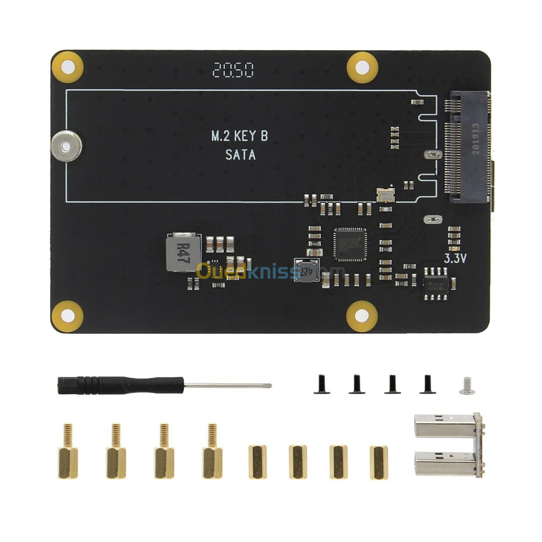 Adaptateur Raspberry, Geekworm X862 V2.0 M.2 NGFF SATA SSD carte