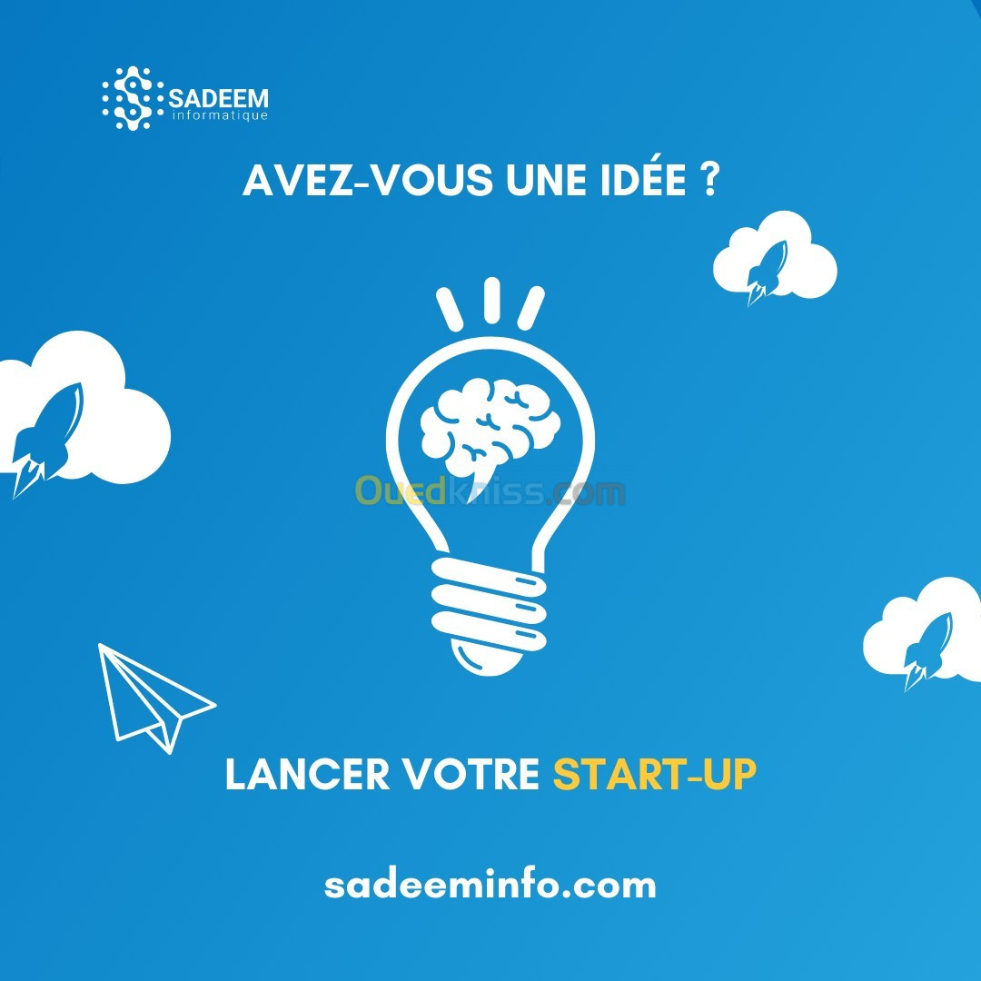 وكالة تطبيقات الجوال الرائدة في الجزائر - ابدأ شركتك الناشئة - Lancer votre start-up