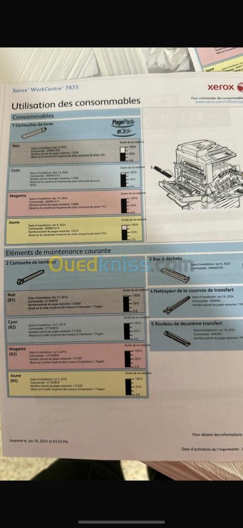 Imprimante Xerox WorkCentre 7835