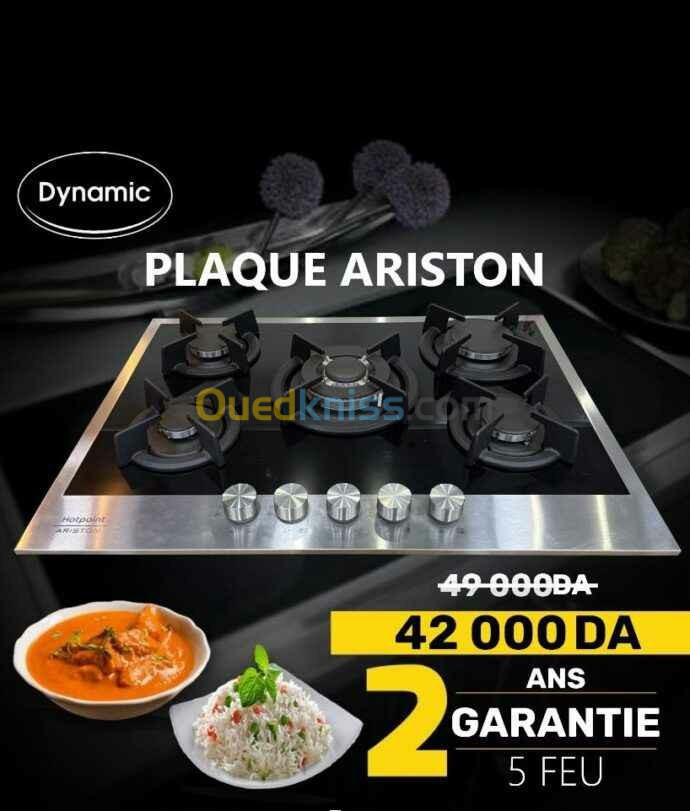 PLAQUE ARISTON NOIR 5FEUX