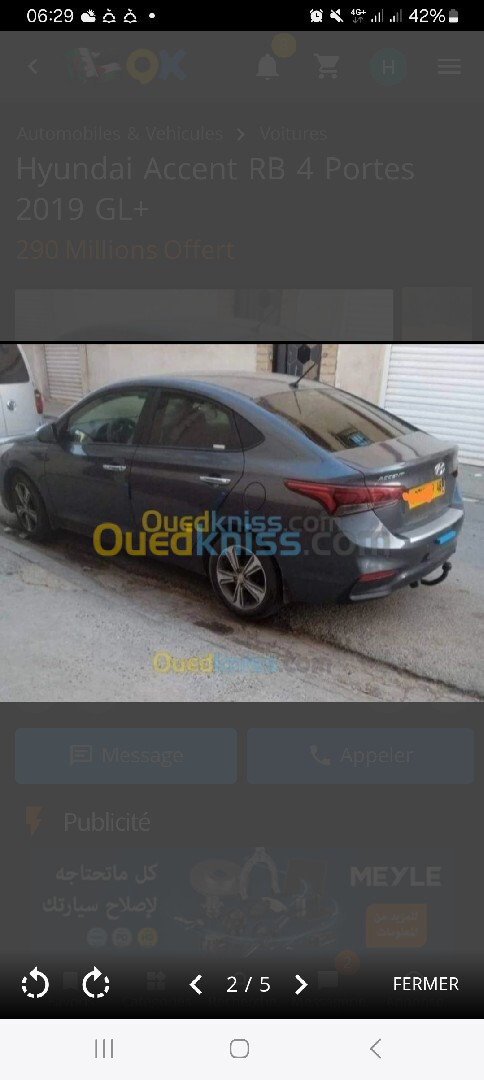 Hyundai Accent RB  4 portes 2019 GL+