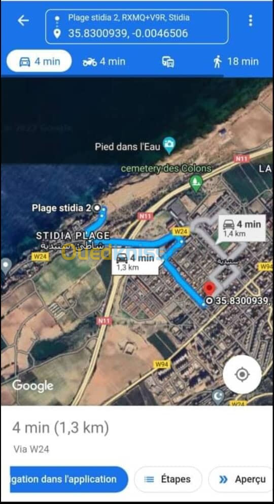 Location vacances Niveau De Villa F3 Mostaganem Stidia