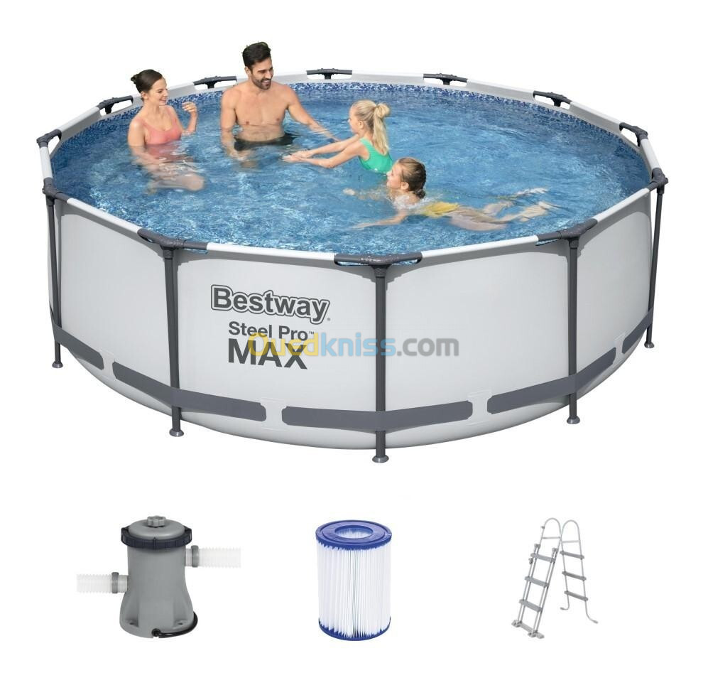 Piscine  Bestway 56416  Steel Pro pompe et filtre 366 76 cm