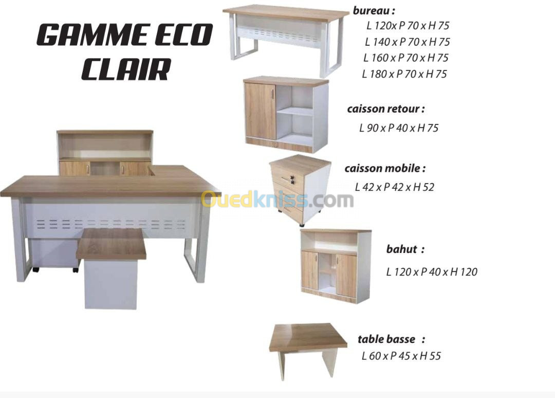 LA GAMME DES BUREAU MDF 