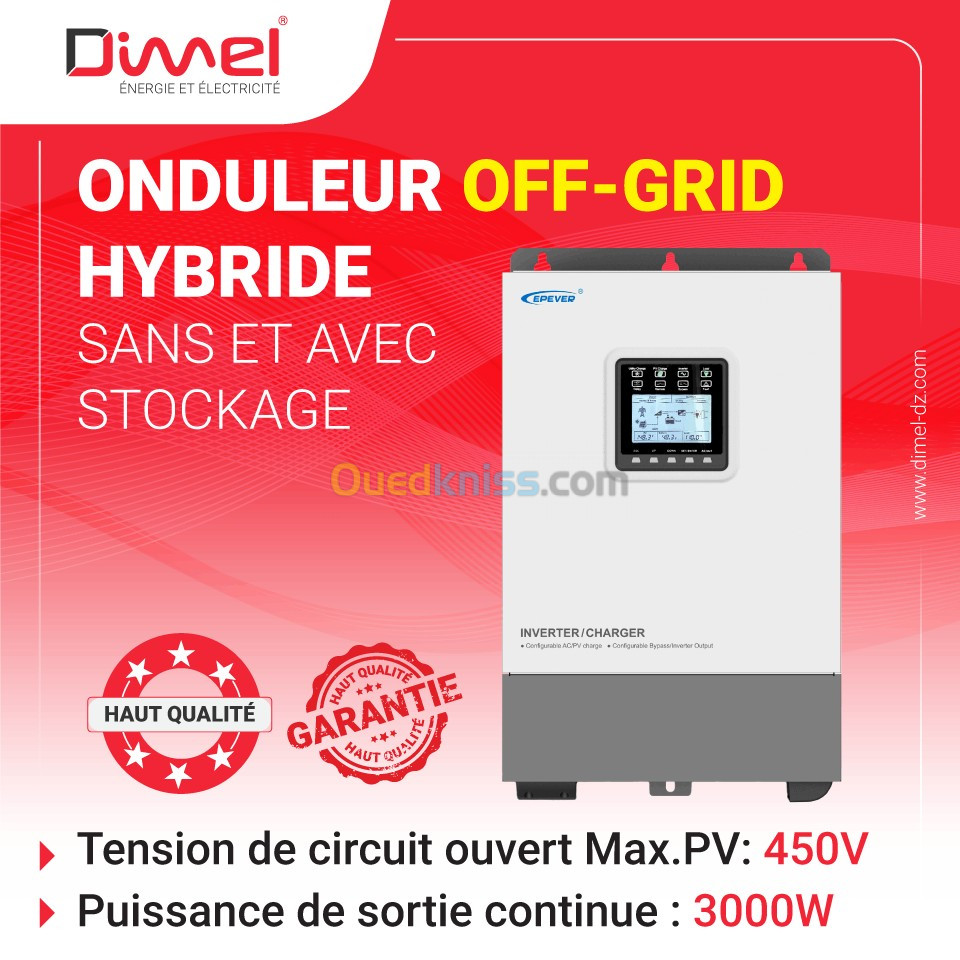 ONDULEUR OFF GRID HYBRIDE SANS ET AVEC STOCKAGE