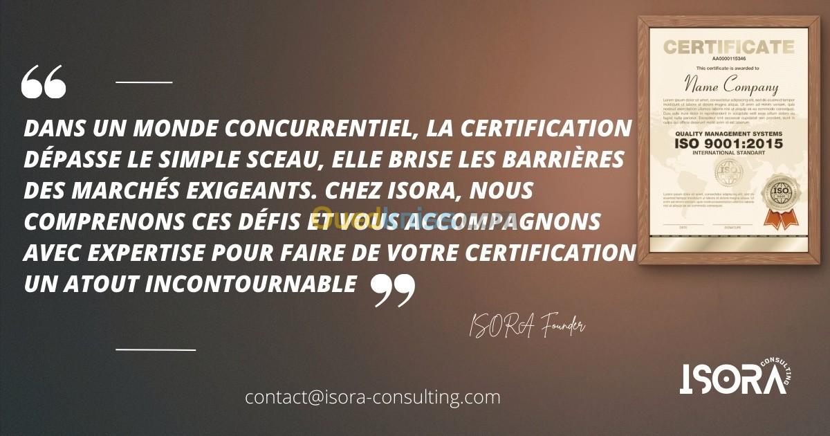 Accompagnement à la Certification ISO  