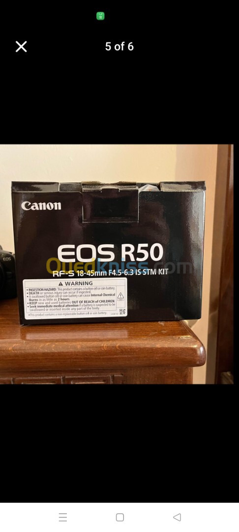 Camera canon r50 neuf avec objectif + 18-45mm IS STM KIT  + Carte mémoire 128 la 200