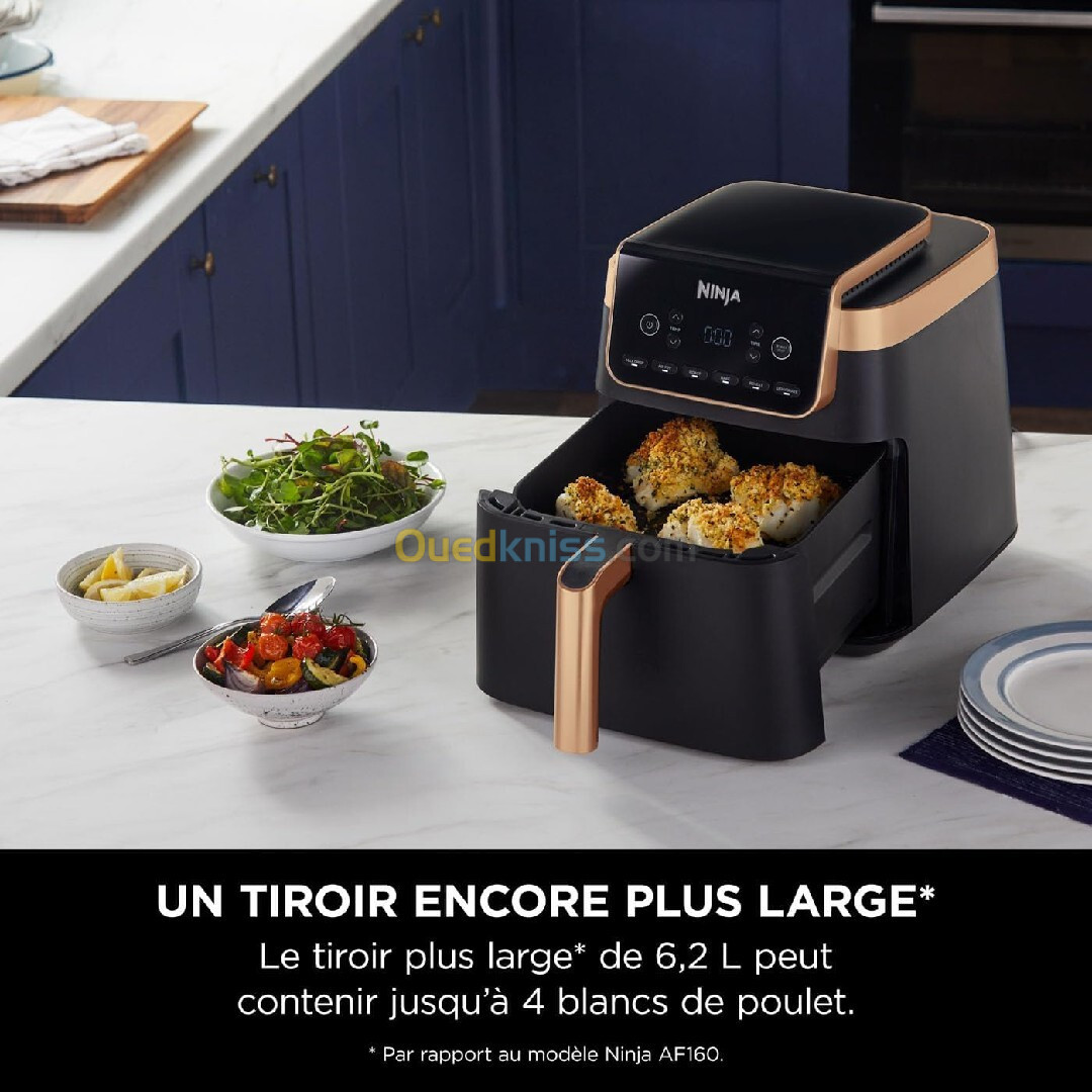 Ninja friteuse air fryer max pro AF180EUCP 6.2 L noir cuivre