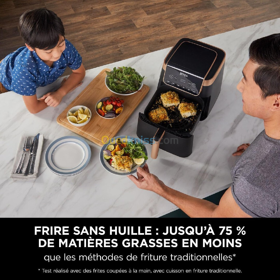 Ninja friteuse air fryer max pro AF180EUCP 6.2 L noir cuivre